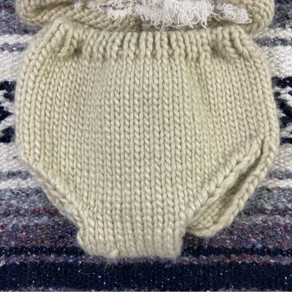 New NWT Cloud Island Baby Knit Sweater Animal Fox Hat Beanie Diaper Cover OS